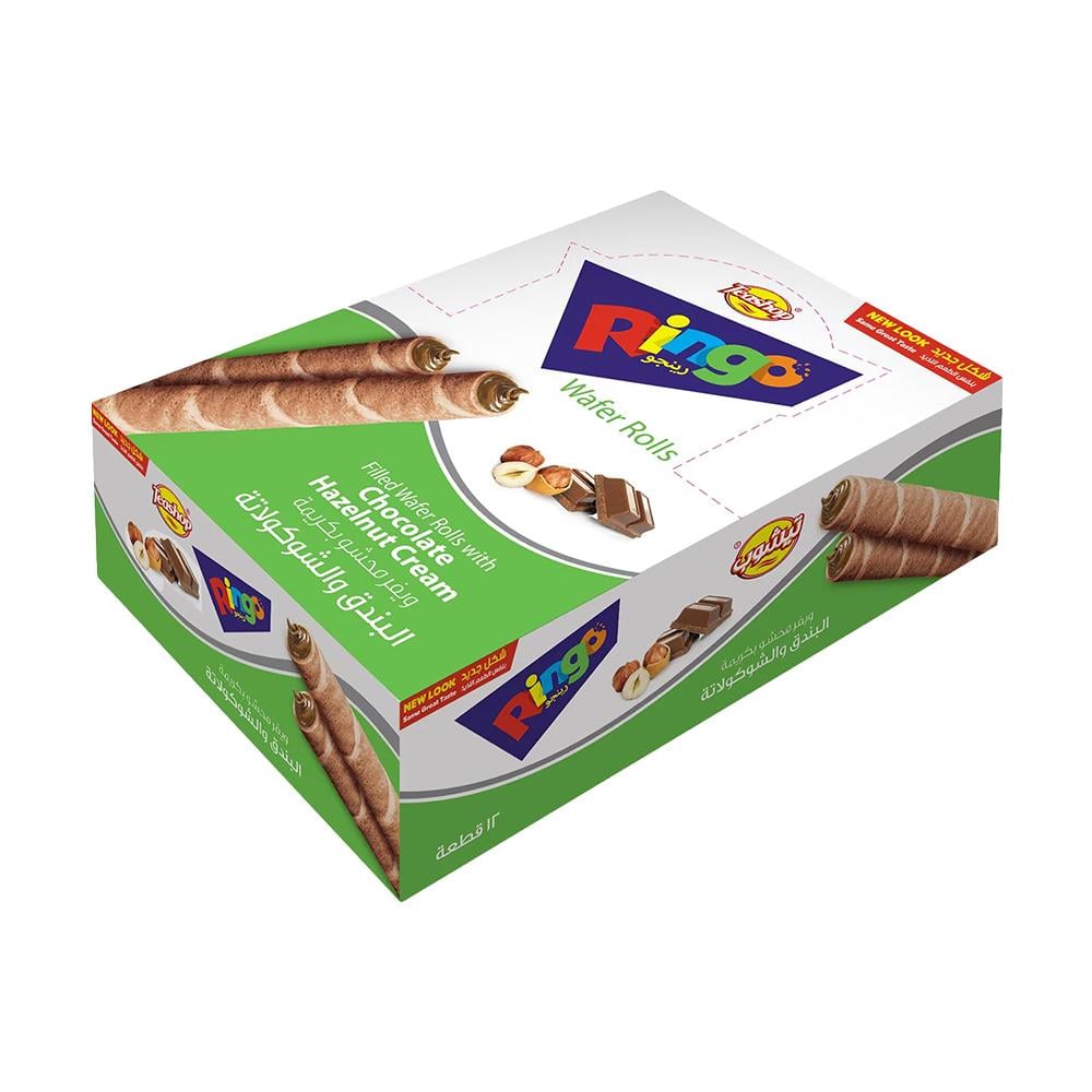 ويفر رينجو بالبندق والشوكولاته 16 ج