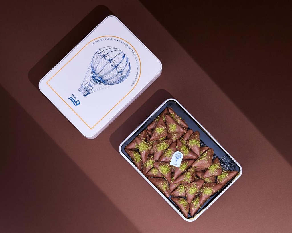 بقلاوة نوي مثلثات الشوكولاتة 