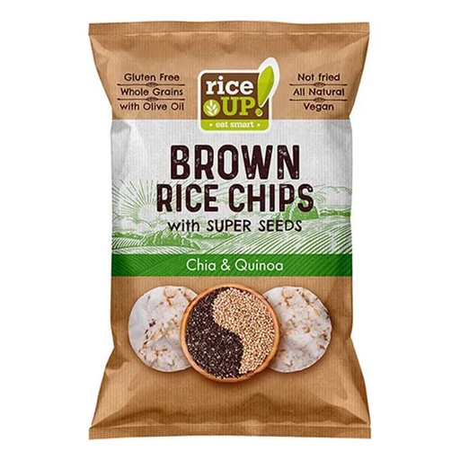 رايس اب رقائق حبوب الارز الكاملة مع الشيا والكينوا  60 ج
