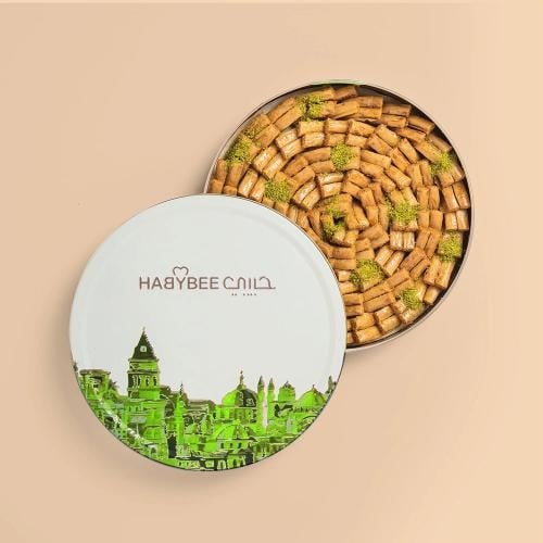 [2300153] بقلاوة اصابع كاجو دائري بدون سكر 700ج حبيبي 